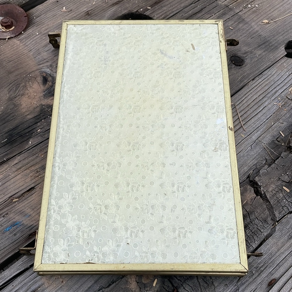 Vintage circa 1920 tri fold mirror 8x10 - Picture 8 of 9